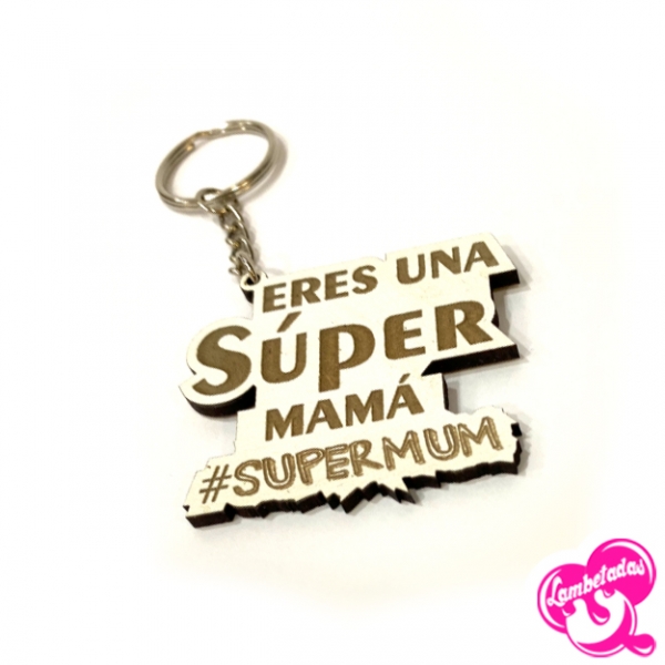 Día de la madre, Regalo original día de la madre, Llavero letras mamá, Llavero Súper mamá, #SUPERMUM